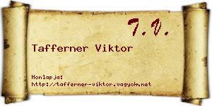 Tafferner Viktor névjegykártya
